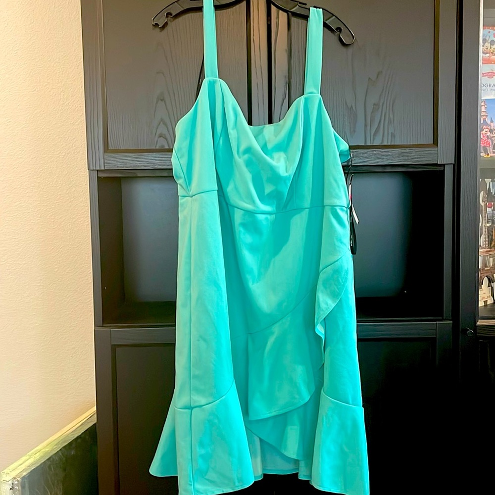 BCBG Paris Ruffle Skirt Mini Dress